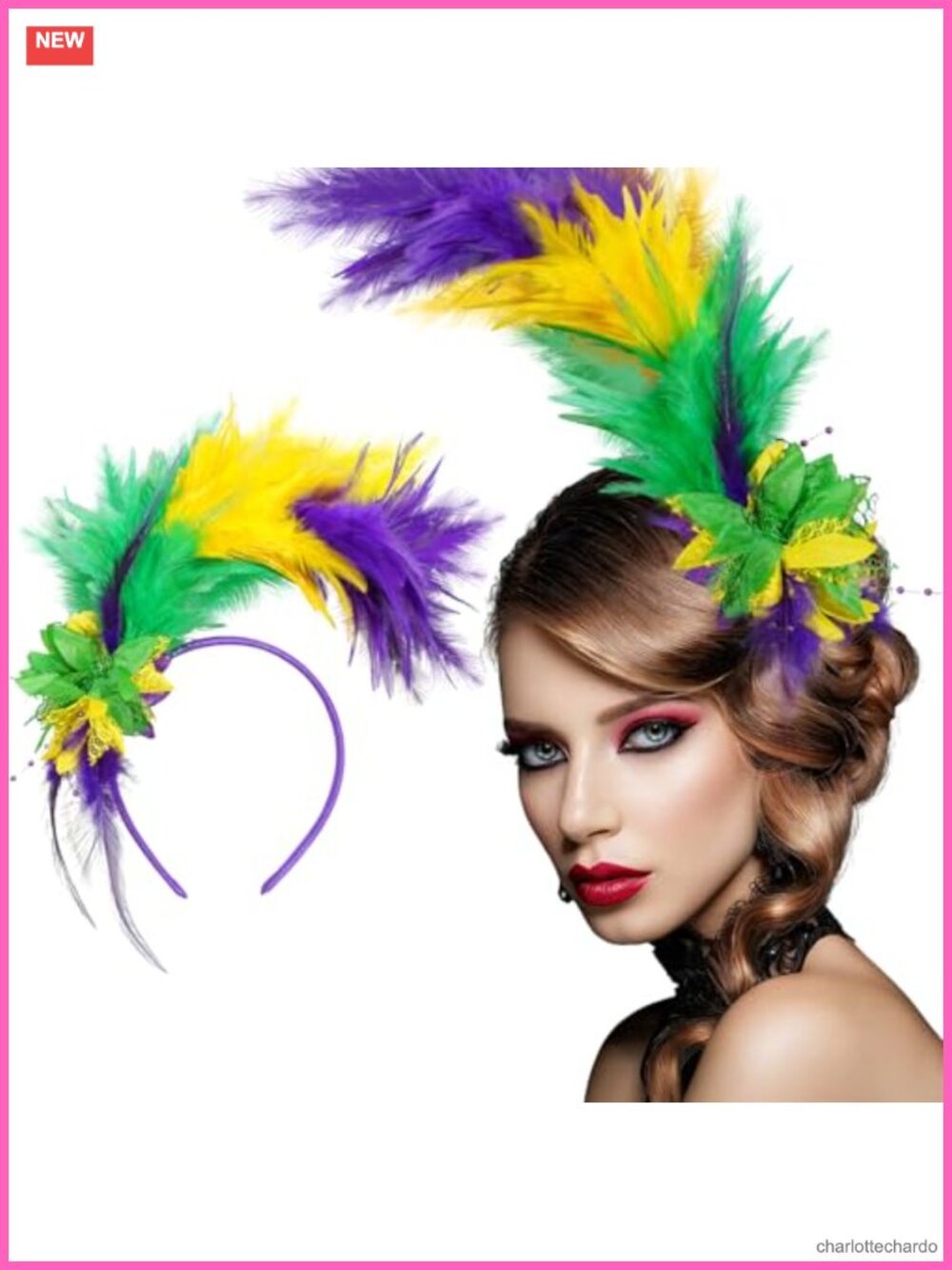 Feather Fascinator Headband 1920s Gatsby Tea Party Costume Hair Accessory
